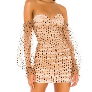 NWT Majorelle Secrets Mini Cocktail Dress Polka Dot Mesh | Women’s Size S